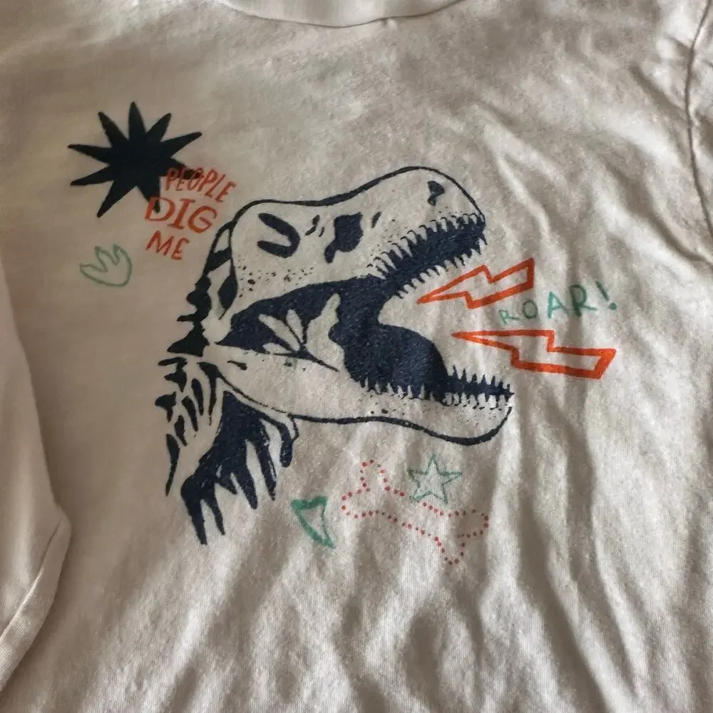 Tucker + Tate White Dino Long Sleeve Tee - Size 6